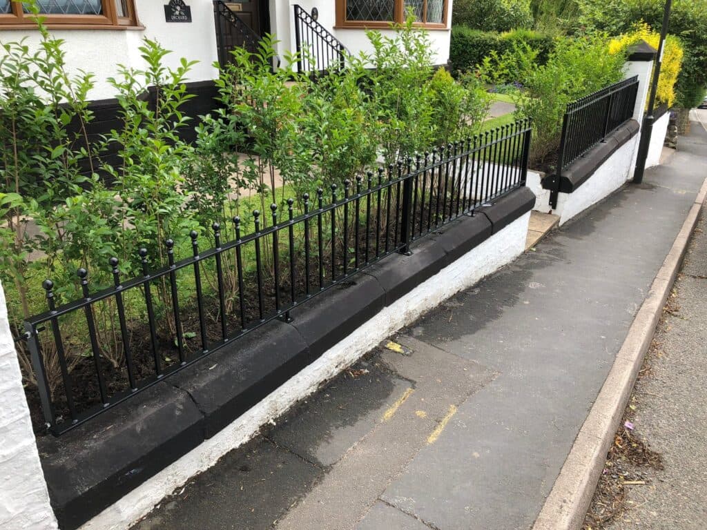 Custom wrought iron fencing installed for property security